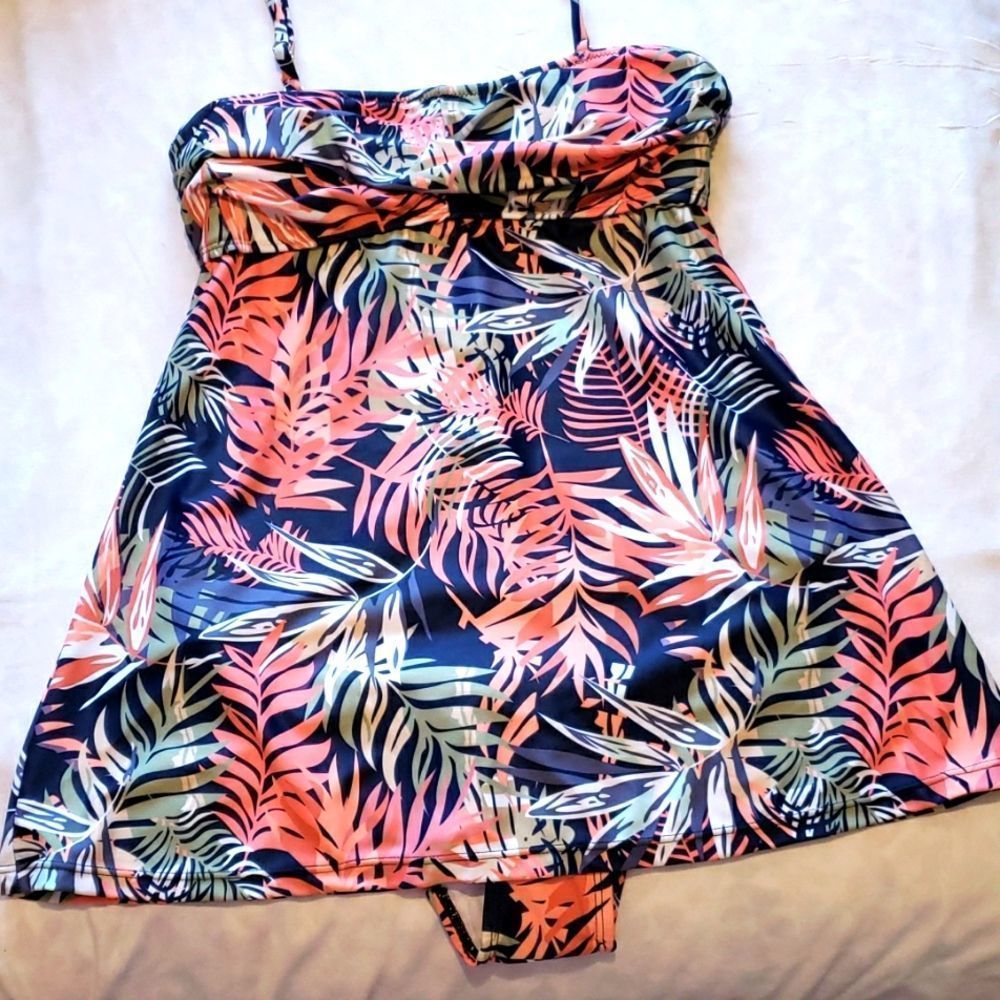 Halter swim suit. 